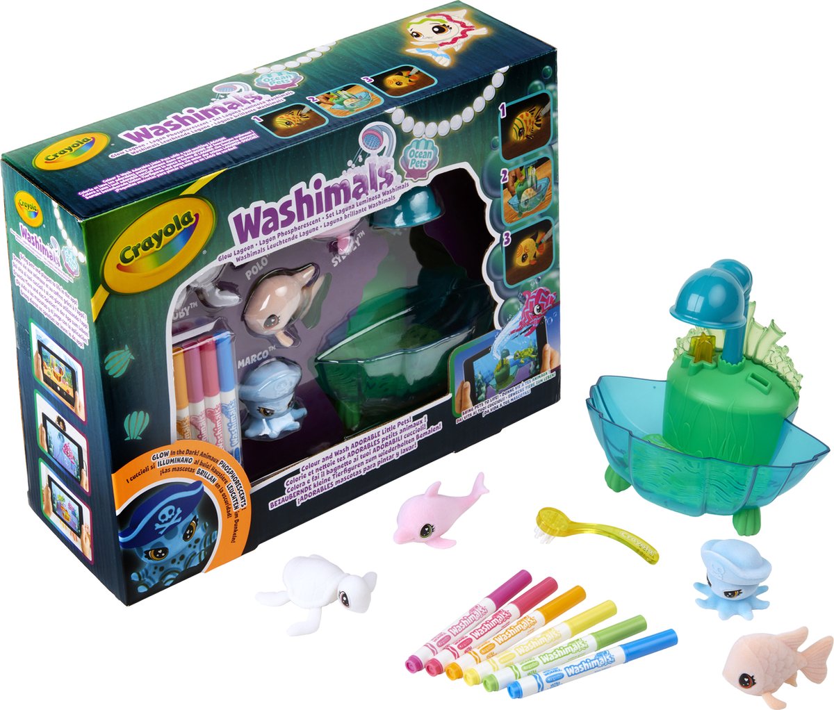 Goliath Washimals Ocean Glow Lagoon Play Set