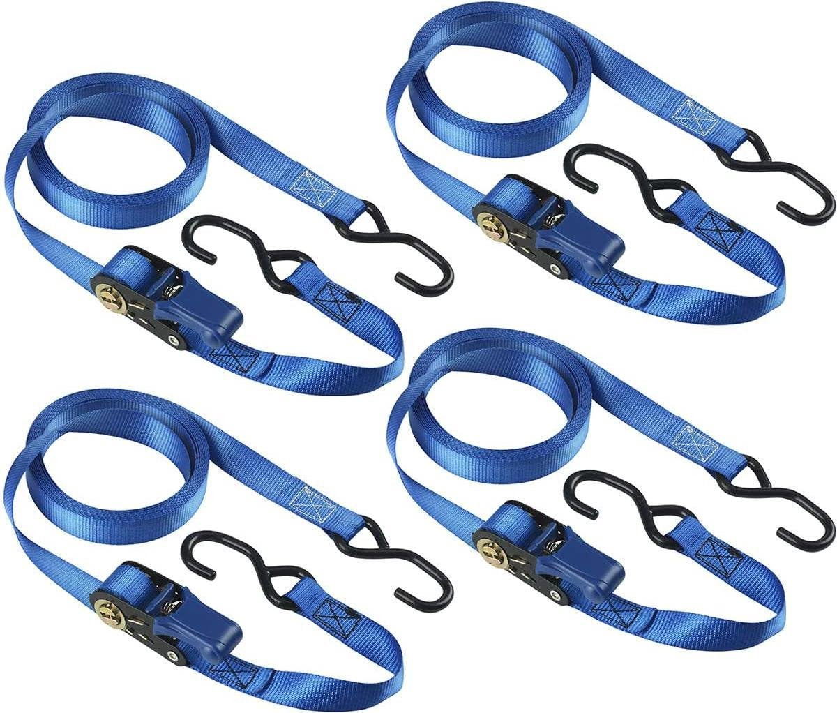 Masterlock-Spanngurte – 5 m x 25 mm – mit Ratsche – blau – 4 Stück – 4367eurdat