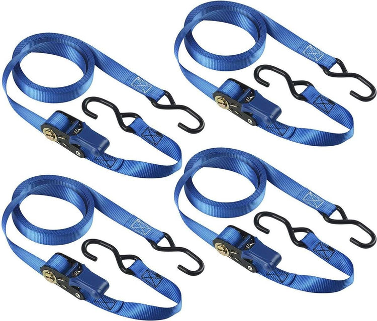 Masterlock-Spanngurte – 5 m x 25 mm – mit Ratsche – blau – 4 Stück – 4367eurdat