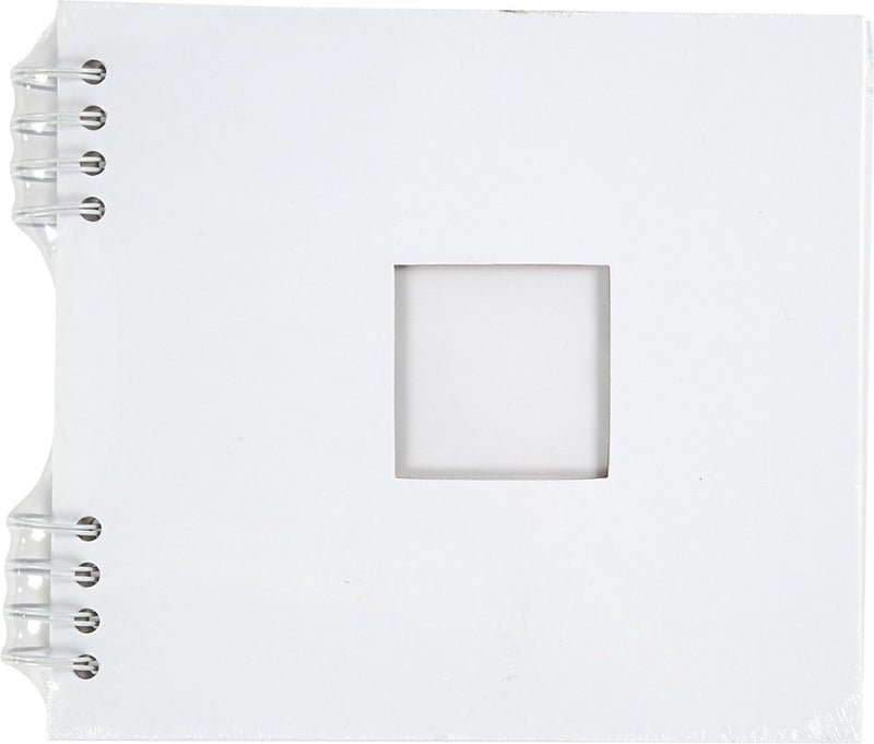 Creativ Company Scrapbook mit Spiralbindung, Größe 20x20 cm, 250 g, weiß, 1 Stück