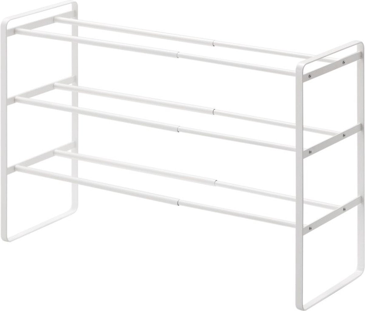 Yamazaki Schuhregal ausziehbar – Gestell – 3 Ebenen – Weiß