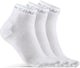Craft Radsocken Sommer Unisex Weiß – Core Dry Mid Socke 3er-Pack Weiß-34 36