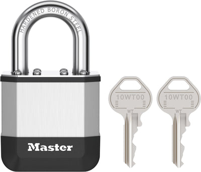 Masterlock Elite – Vorhängeschloss – 45 mm – kurzer Bügel – wetterfest – einbruchhemmend – Outdoor-Schloss – inklusive 2 Schlüssel