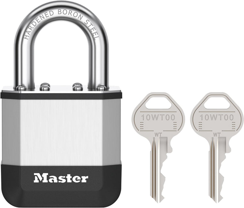 Masterlock Elite – Vorhängeschloss – 45 mm – kurzer Bügel – wetterfest – einbruchhemmend – Outdoor-Schloss – inklusive 2 Schlüssel
