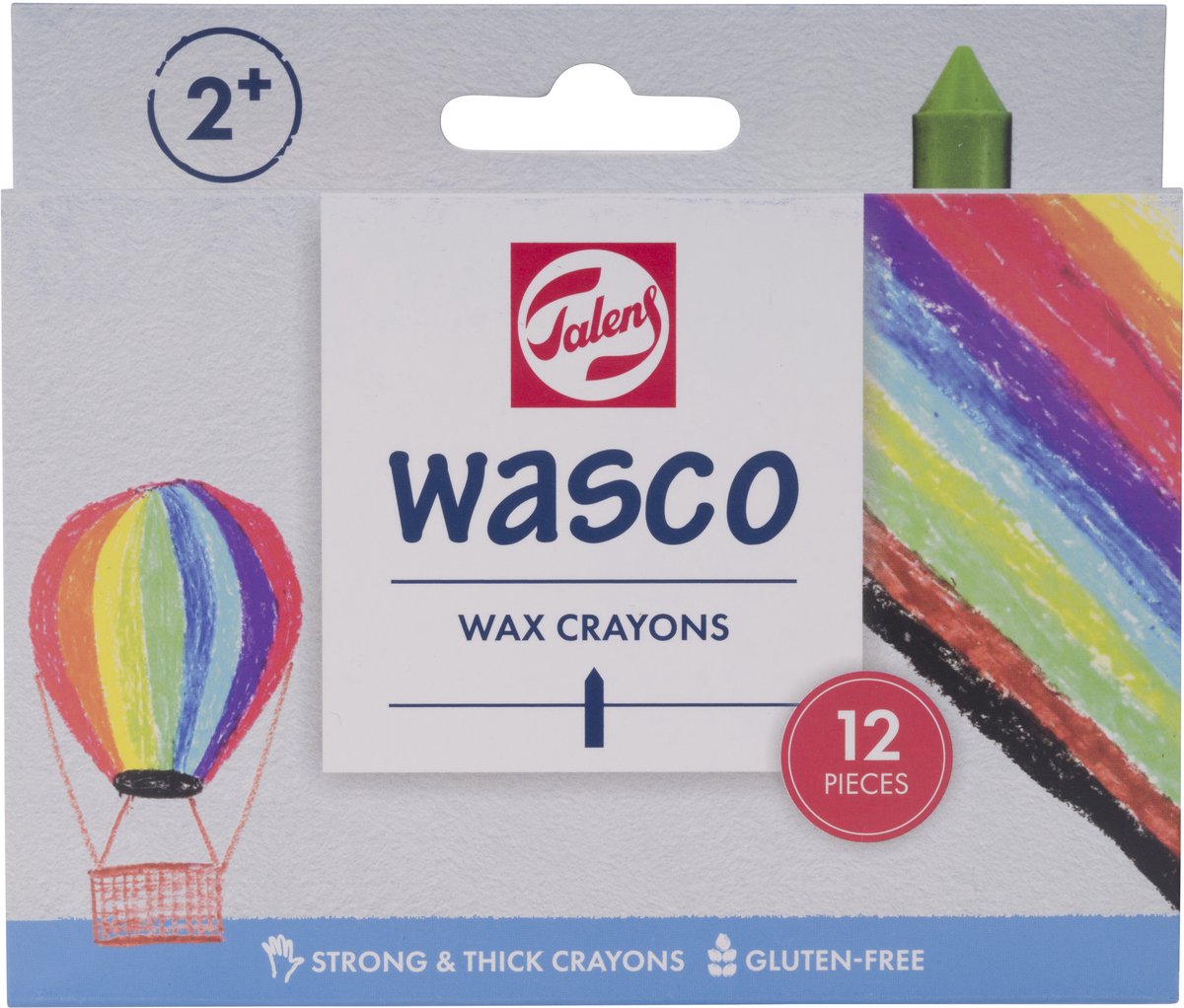 Talens Wasco Wachsmalstift-Set | 12 Farben
