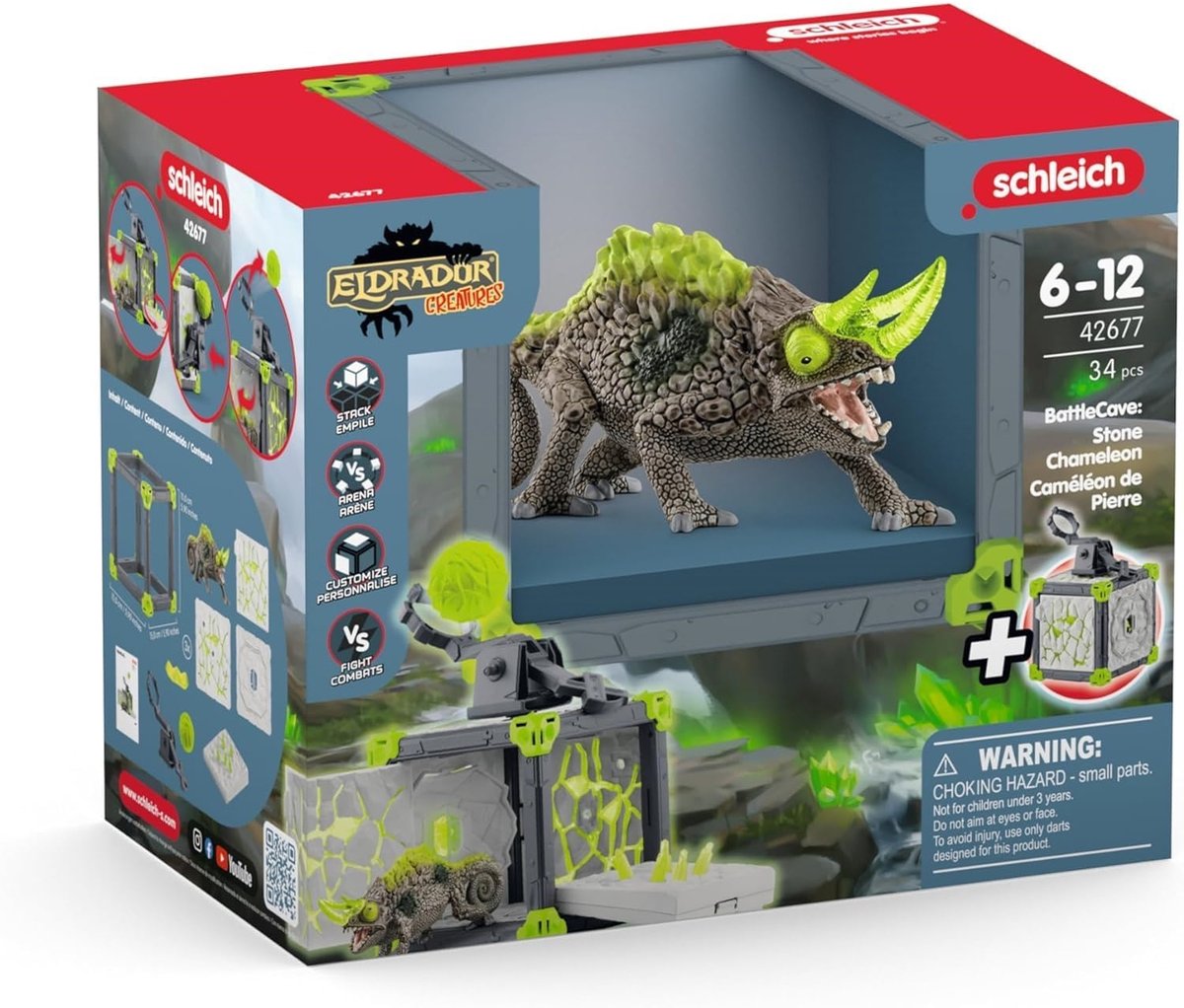 Schleich Eldrador Creatures Battlecave Stone Chamäleon – 42677