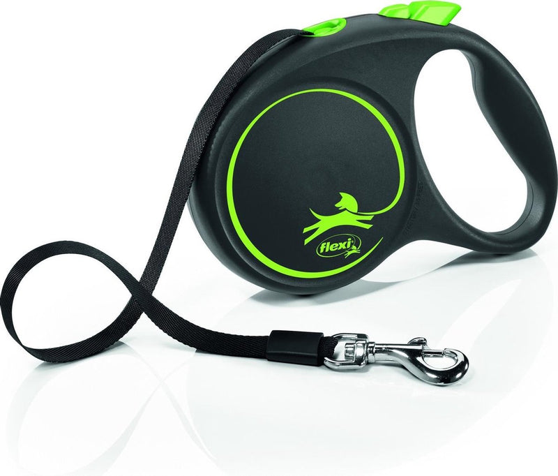 Flexi Rollijn schwarzes Designband grün