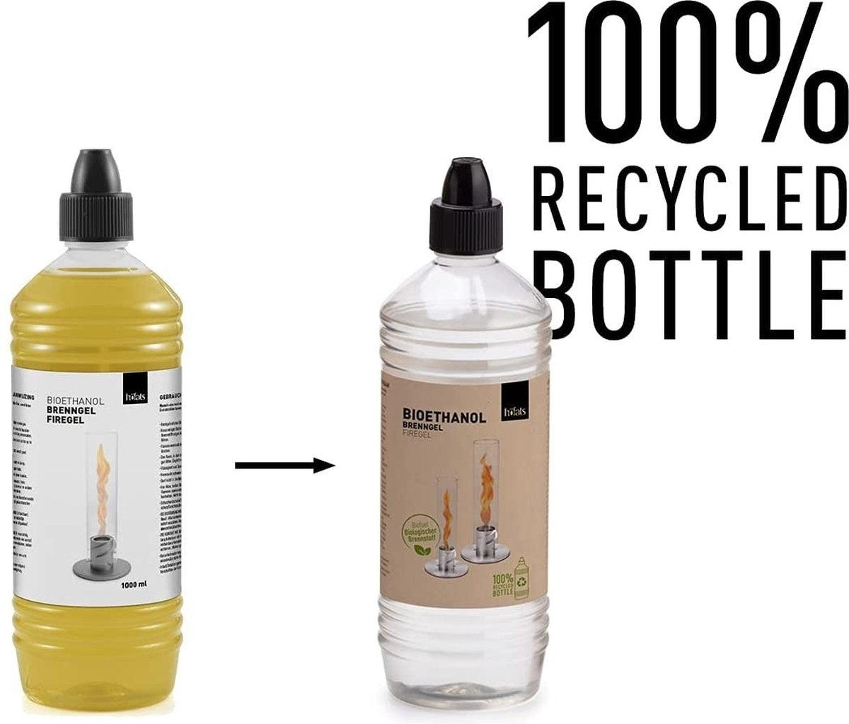 Höfats - Spin Bio-Ethanol-Kraftstoffflasche 1 Liter - Bio-Ethanol - transparent -