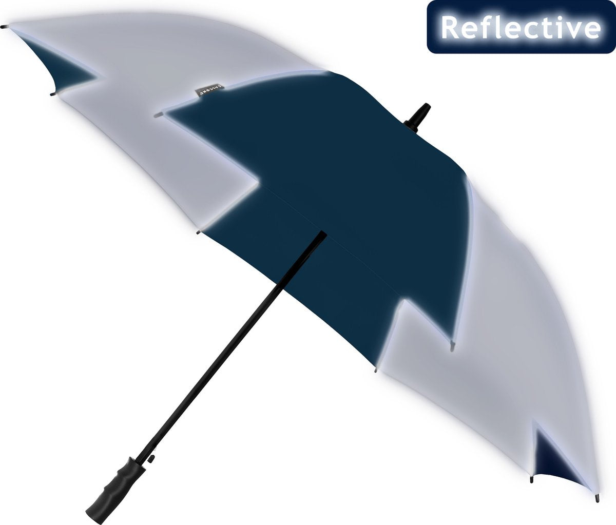 Falcone - Regenschirm - ø 120 cm - Automatik - reflektierendes Blausilber