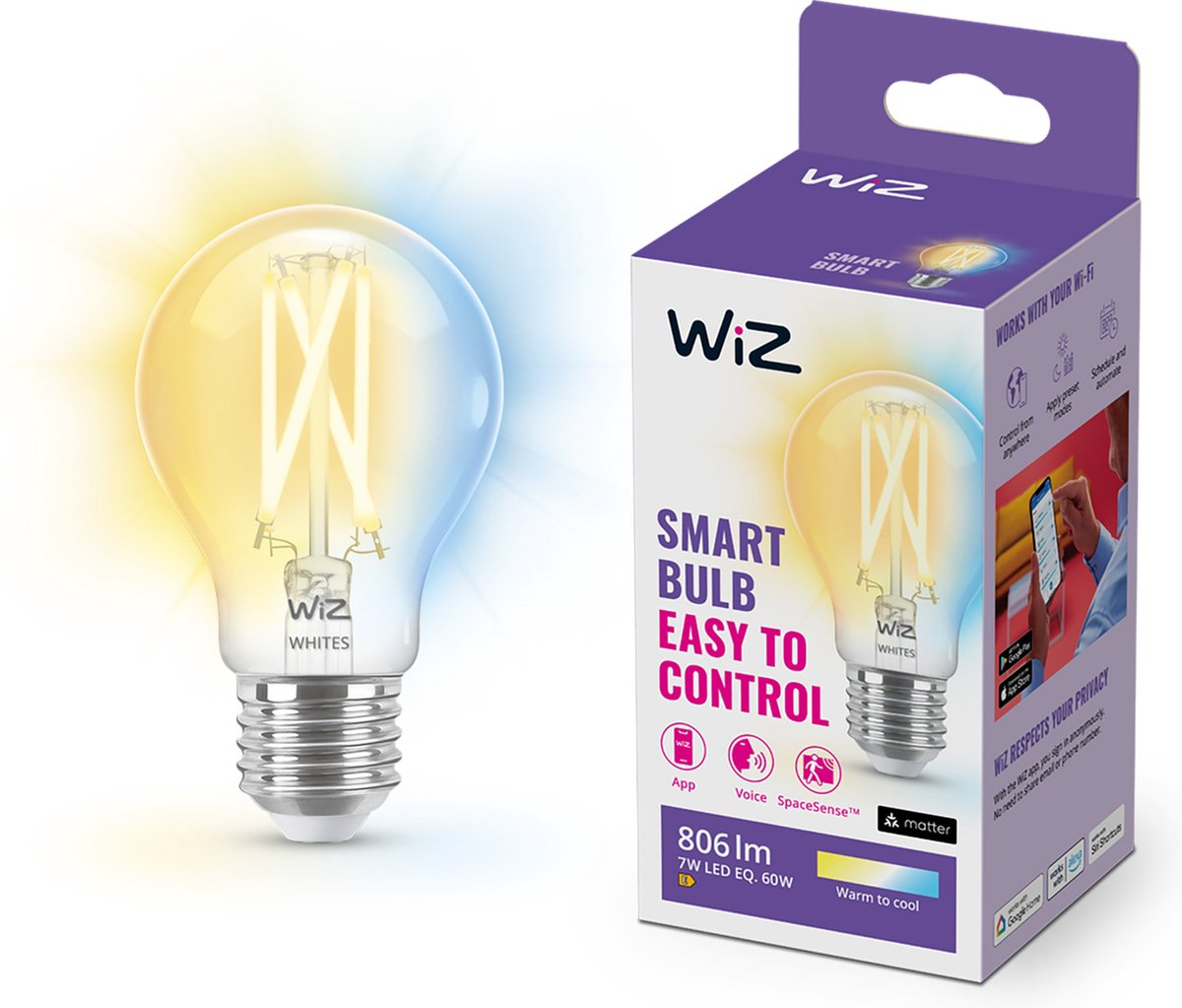 Zizfilament transparent A60 E27
