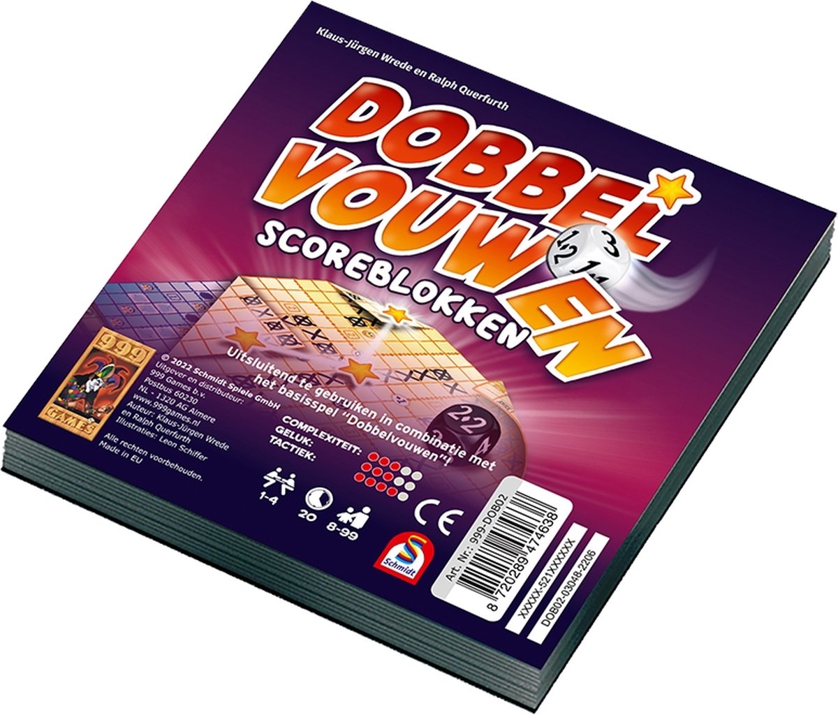 999Games ScoreBlokken -Würfelfalte