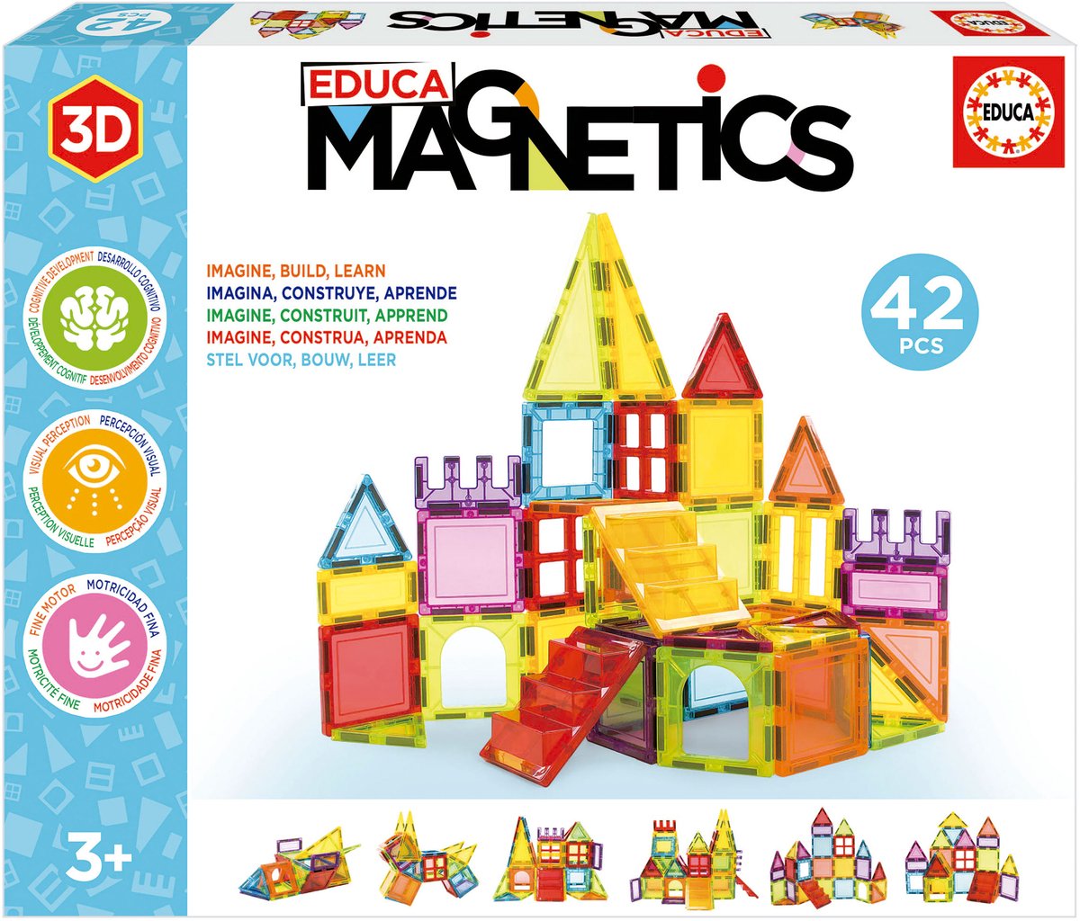 Educa - Magnetics - Magnetfliesen - Magnetplatten - Magnetfliesen - 42 Stück