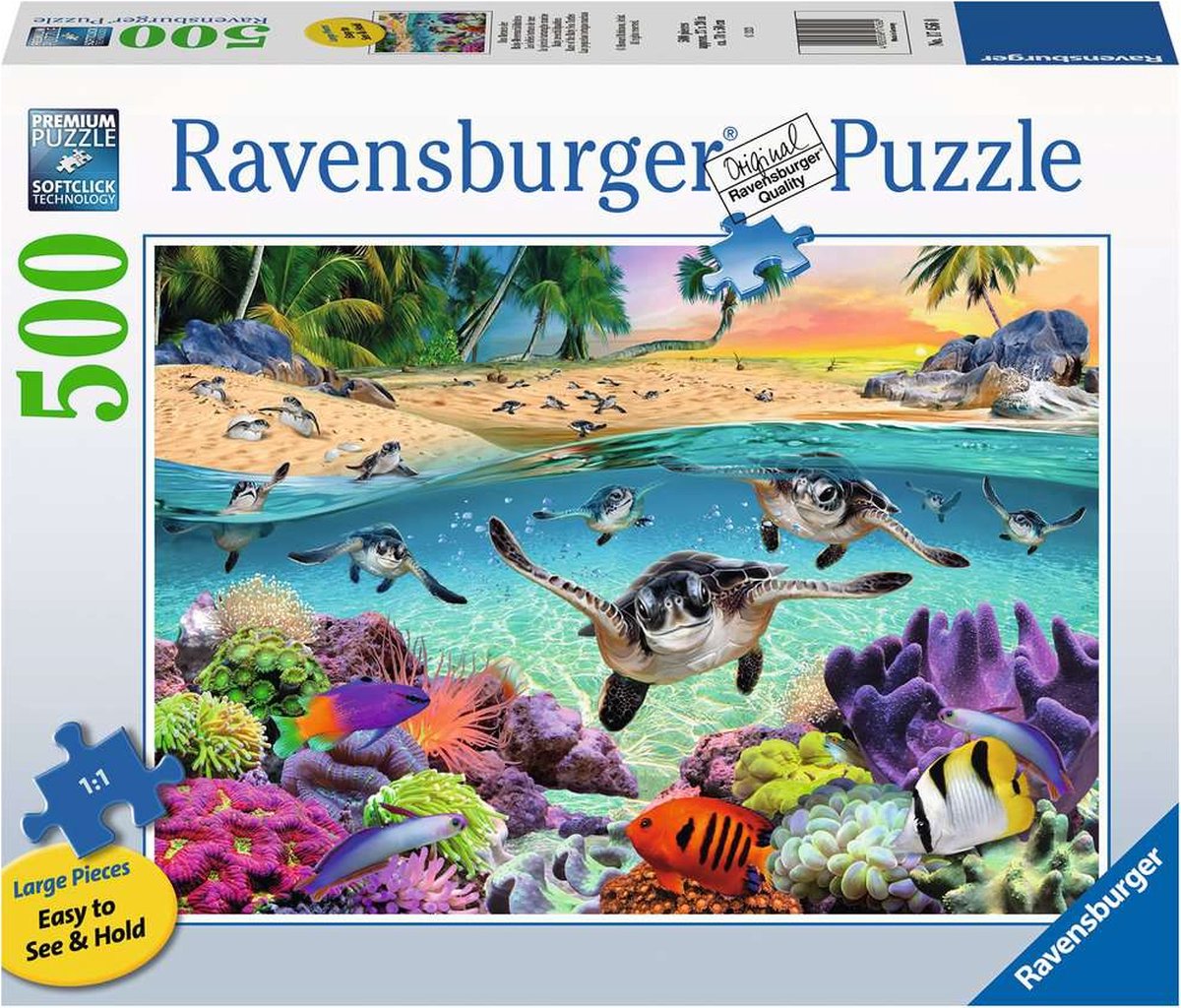Ravensburger Jigsaw Puzzle Baby Meeresschildkröten, 500st.