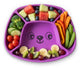 Playgro Stick Snack Silikon-Saugplatte – Lila