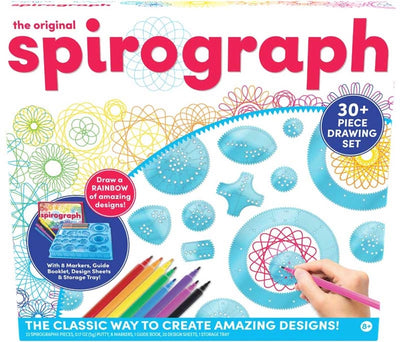 Kreatives Zeichenset von Spirograph mit originellen Formen.
