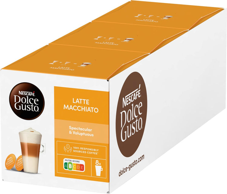 Nescafé Dolce Gusto Kapseln Latte Macchiato – 48 Kaffeetassen für 24 Tassen Kaffee