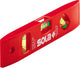 Sola Kunststoff-Wasserwaage PTM5 20, 20 cm, 3 Fläschchen, Hobby, rot, magnetisch – 01430601 – 01430601