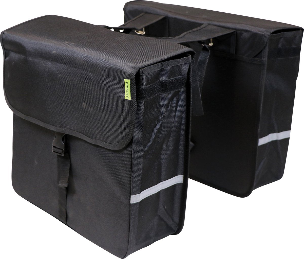 DRESCO Luxury Shopper Doppelfahrradbeutel 40 Liter Nylon Schwarz