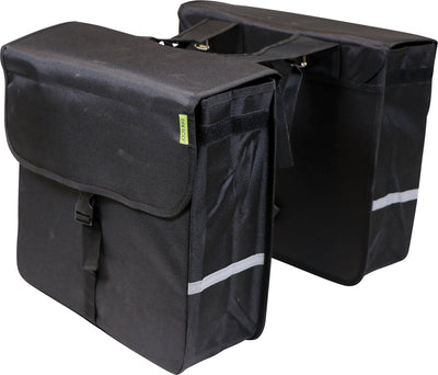 DRESCO Luxury Shopper Doppelfahrradbeutel 40 Liter Nylon Schwarz
