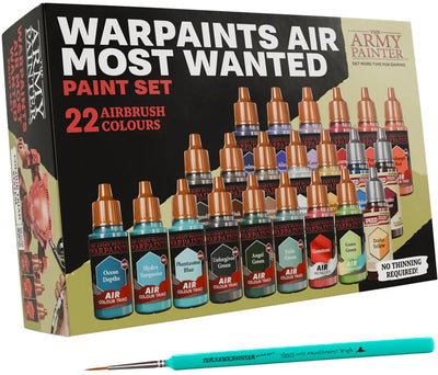 Der Armeemaler – Warpaints Air Most Wanted Set Combo – 21×18 ml Airbrush, Speedpaints, fluoreszierend – aw8004c