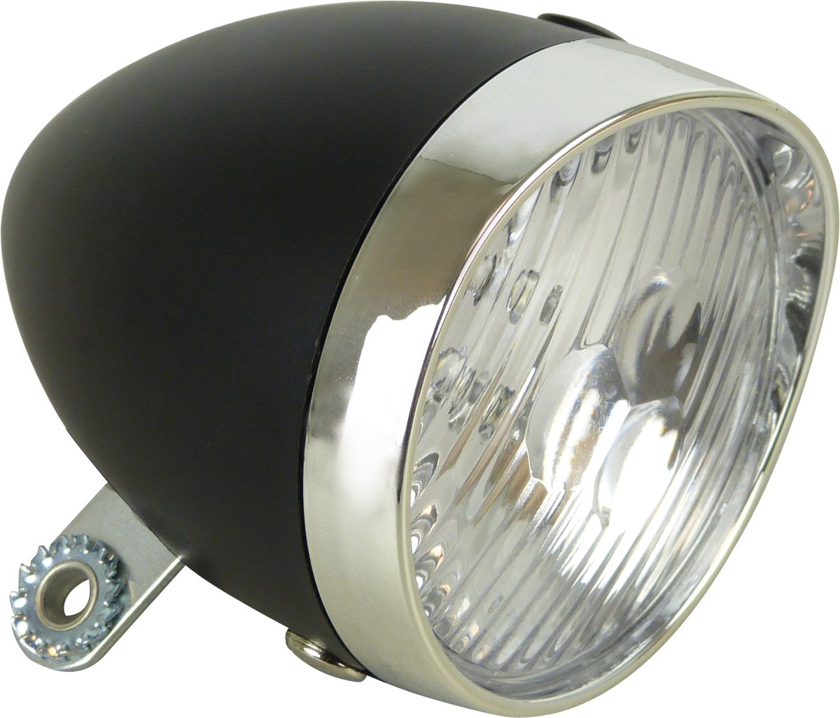 Dresco Scheinwerfer Fahrrad Classic Schwarz - Fahrradbeleuchtung - Classic - 3 LEDs - Schwarz