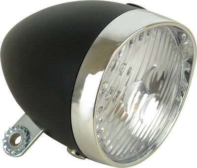Dresco Scheinwerfer Fahrrad Classic Schwarz - Fahrradbeleuchtung - Classic - 3 LEDs - Schwarz