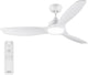 Philips LED-Lüfter mit festem Flügel von Philips und LED-Lampe – Durchmesser: 132 cm – 2650 Lumen – einstellbares weißes Licht von 3000 K bis 6500 K – dimmbar bis zu 5 % – inklusive Fernbedienung – Weiß