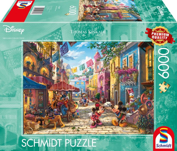Schmidt - Puzzle - Disney, Mickey Minnie in Mexiko - Thomas Kinkade Studios - 6000 Teile - Erwachsene - ab 14 Jahren