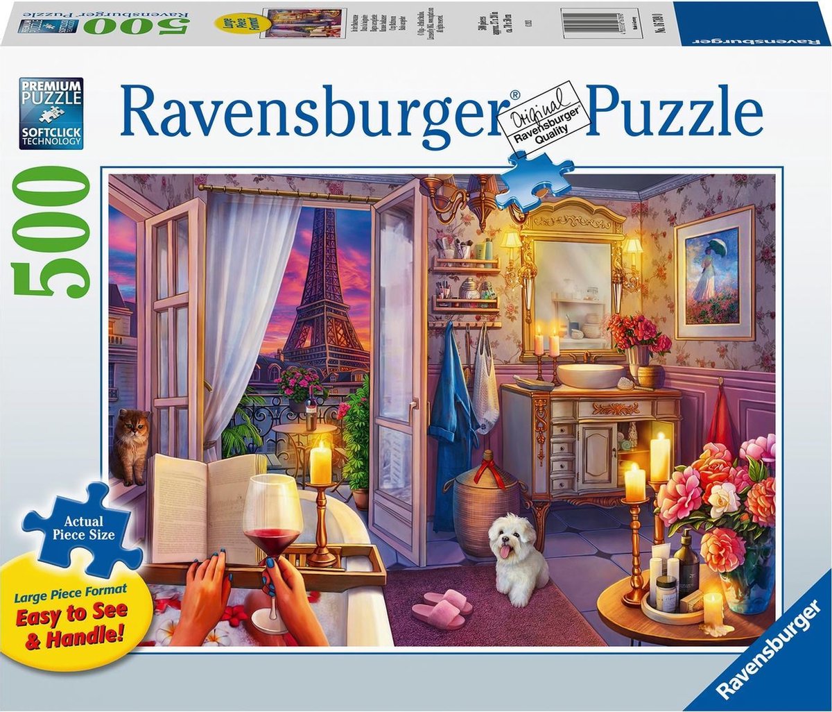 Ravensburger Puzzle gemütliches Badezimmer - Puzzle - 500 Teile