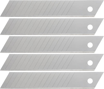 Wolfcraft – 5 Abbrechmesser 18 mm – Ersatzklingen – 15 Segmente – 4182000
