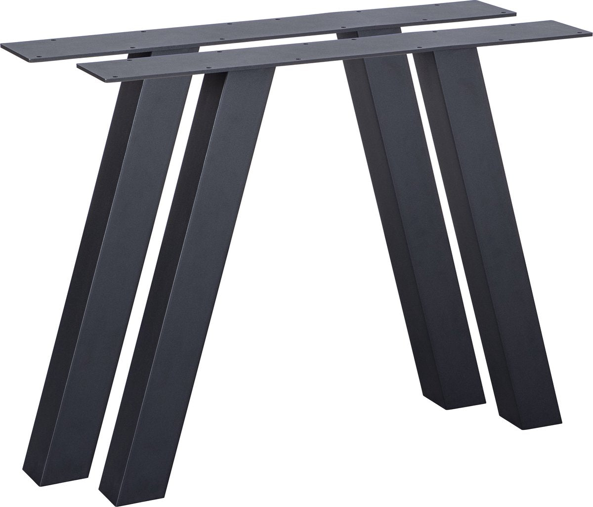 Woood Tablo mit A-Beinen für den Garten – Metall – Schwarz – 2er-Set