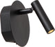Lucide jolijn - wiederaufladbare Nachttischlampe Wandleuchte - wiederaufladbarer Akku - ø 10,2 cm - LED - 1x2w 3000k - magnetisch - schwarz