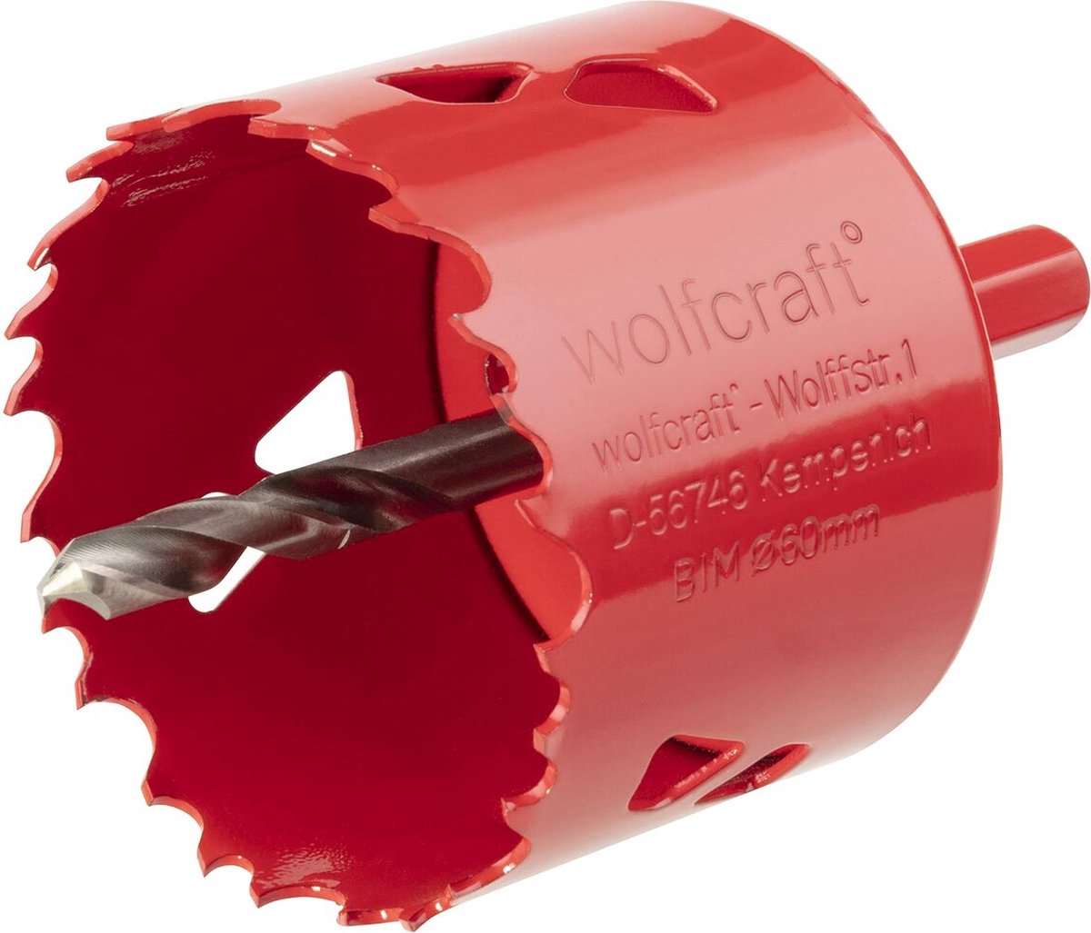 Wolfcraft – Lochsäge 60 mm – BIM-Lochbohrer 60 mm – Lochsäge – 5484000
