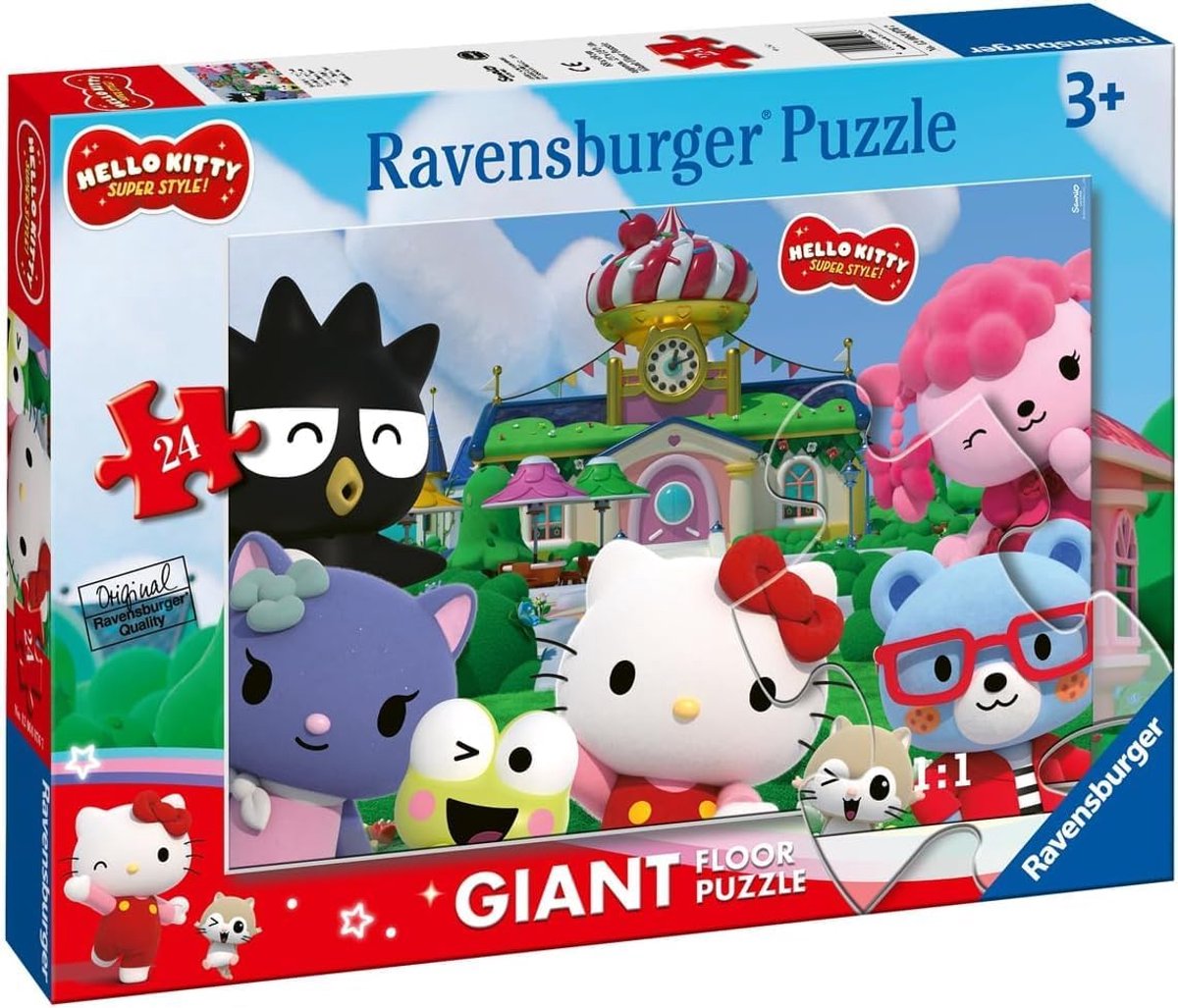 Ravensburger Hello Kitty Super Style – 24-teiliges großes Bodenpuzzle (70×50 cm)