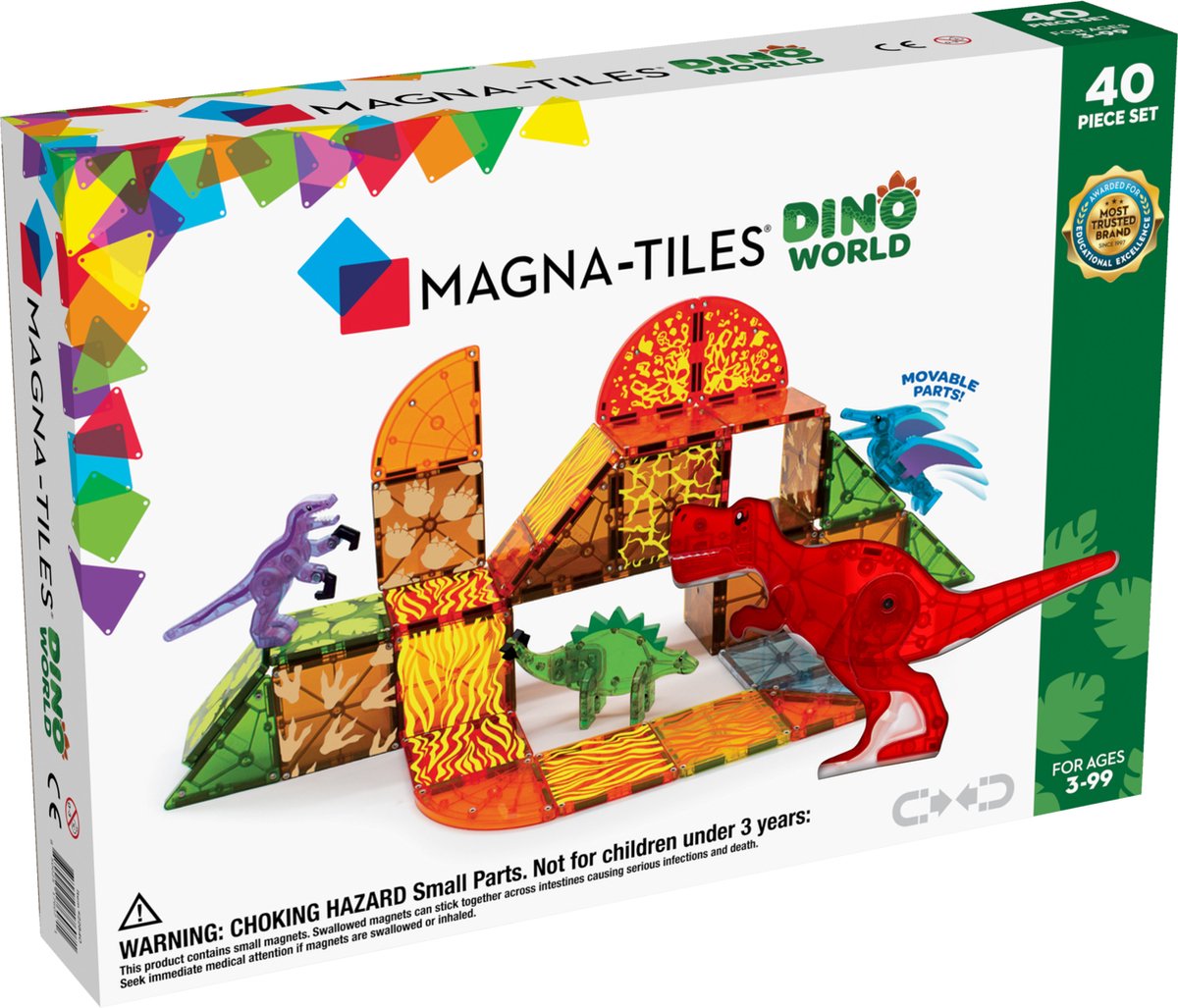 Magna-Fliesen | Dino-Welt 40-teiliges Set