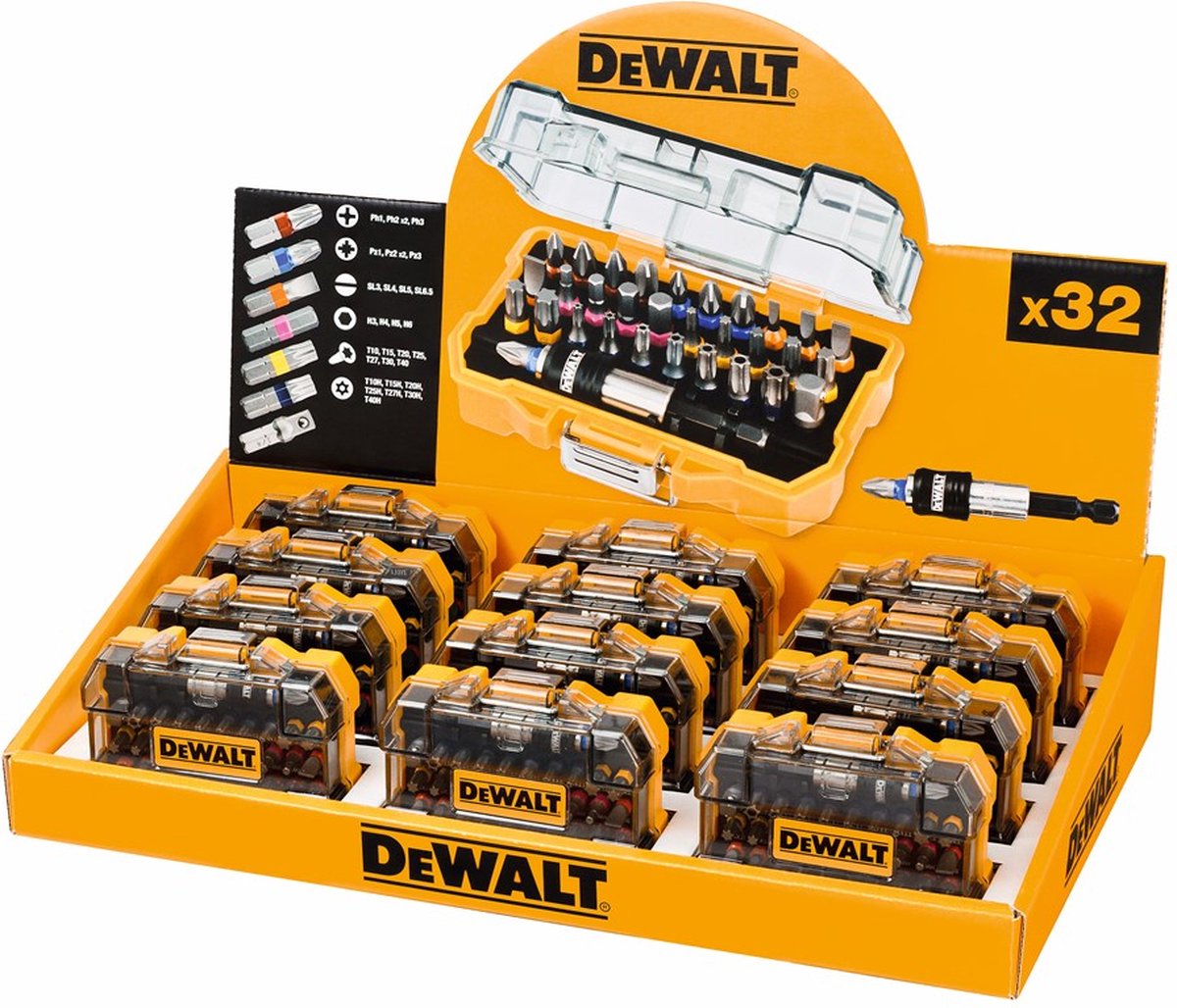 Dewalt dt7969m-qz – Schraubenbit-Set – 32-teilig – Magnethalter – Merchandiser
