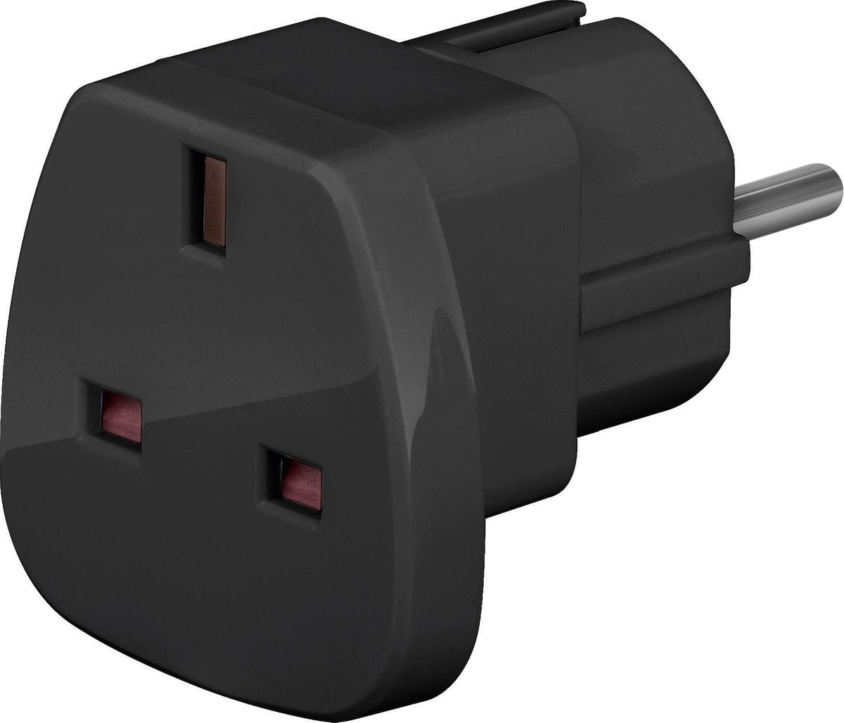 Goobay Reiseadapter UK nach Europa – geerdet schwarz