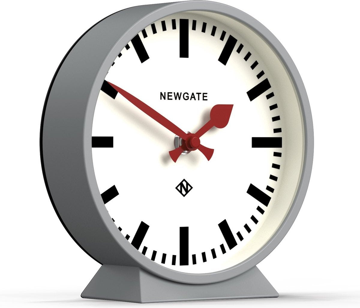 Newgate m Kaminsims – Bahnhofsuhr – grau