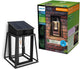 Philips LED Philips Lysin Wandleuchte – ultraeffiziente LED – Solar-Außenleuchte – warmweißes Licht 2700 K – Schwarz – rechteckiges Design – Bewegungssensor – Solarenergie – Dämmerungssensor