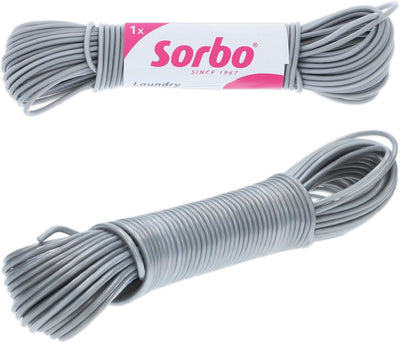 Sorbo Wäscheleinendraht mit Stahlkern – Wäscheleine 20 Meter – Kunststoff – extra stark für drinnen und draußen