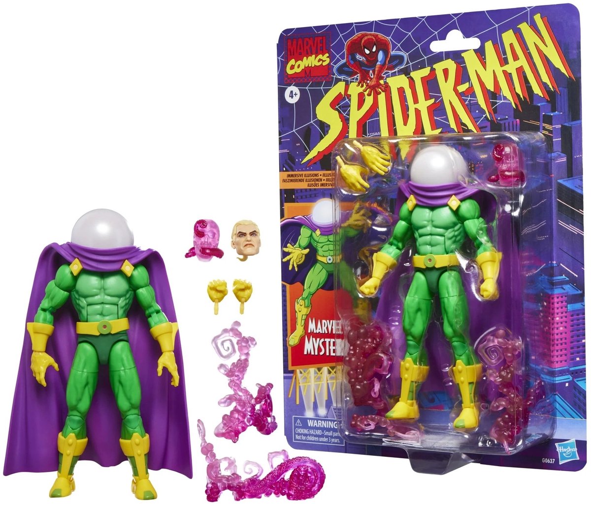 Hasbro Spider-Man Marvel Legends Retro-Actionfigur Marvel's Mysterio 15 cm große Actionfigur