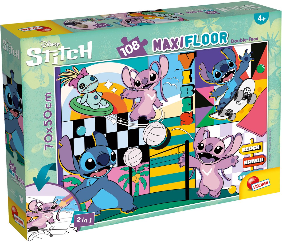 Lisciani Disney Puzzle DF Maxi Floor 108 Lilo Stitch