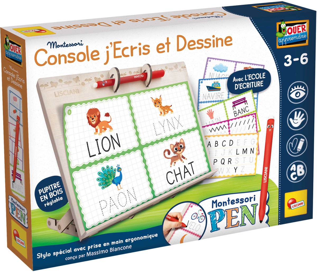 Lisciani montessori pen consolle scrivo e disegno ed. französisch
