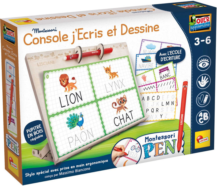 Lisciani montessori pen consolle scrivo e disegno ed. französisch