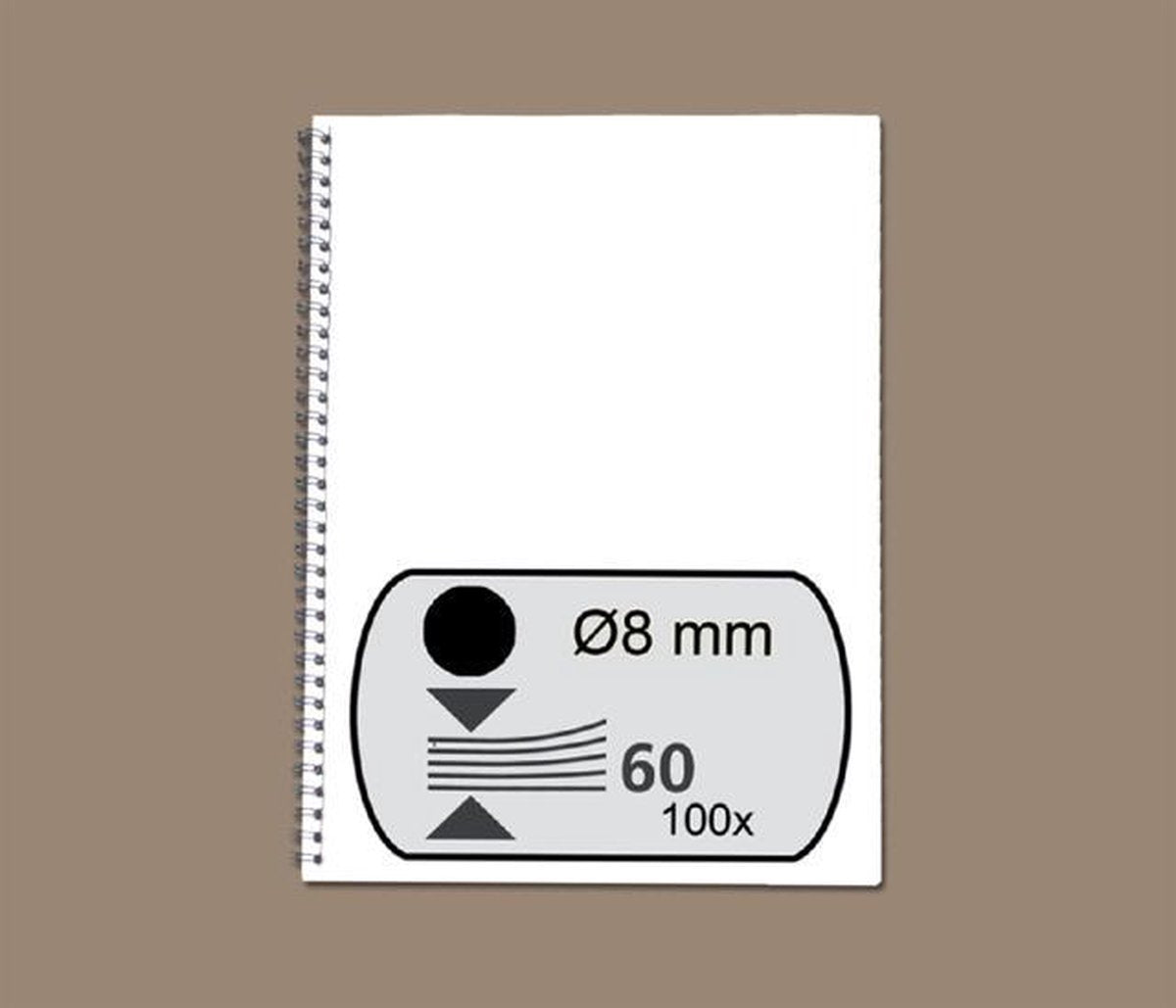 Packung mit 100 Bindekämmen schwarz 53261 Fellowes 8 mm