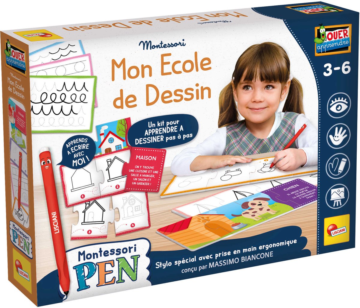 Lisciani Montessori Stift Schule Dessin