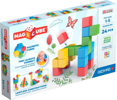 Geomag Magicube Creative Recycling – magnetische Bausteine – 24-teilig – ab 1 Jahr