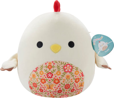 Squishmallows todd-beiger Hahn mit geblümtem Bauch, 30 cm Plüsch