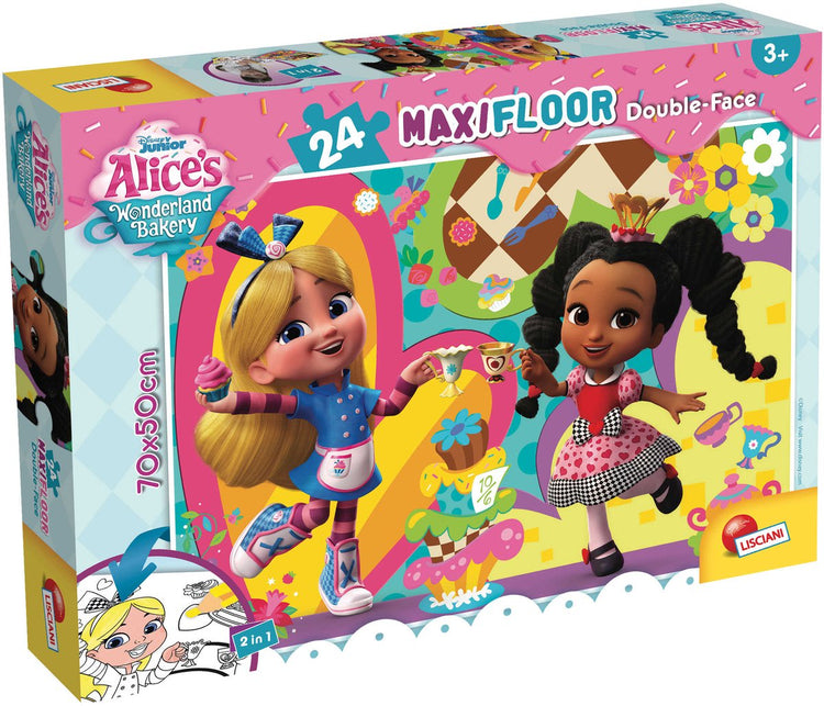 Lisciani Disney Puzzle DF Maxi Etage 24 – Alice im Wunderland Hinterhof