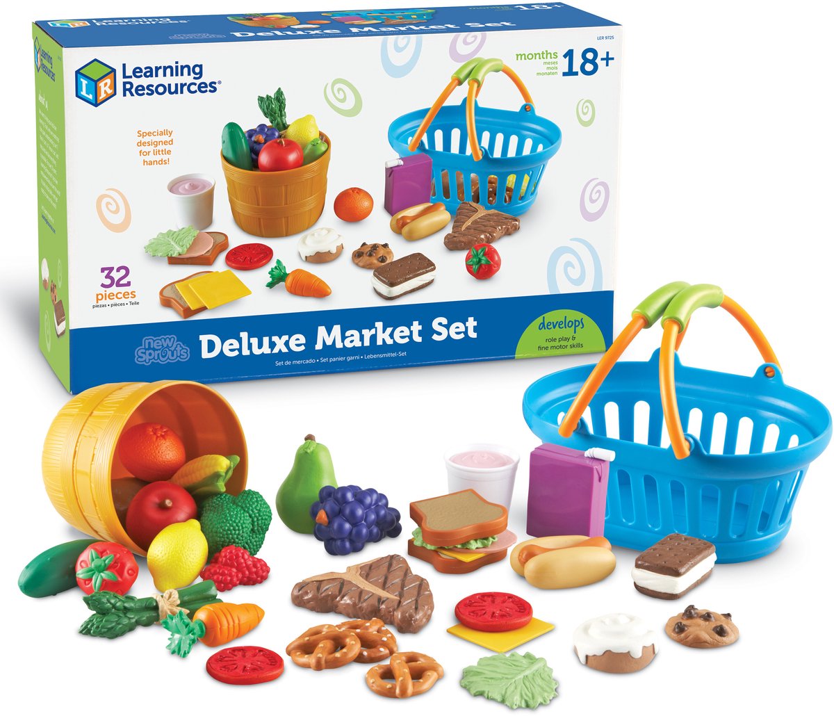 Lernressourcen, Lernspielzeug, neues Sprouts-Deluxe-Marktset. - 3+